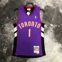 00 01 RAPTORS MCGRADY #1 Purple NBA Jerseys AAA42136