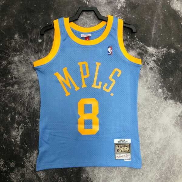 02 03 LAKERS BRYANT #8 Azure NBA Jerseys AAA42105