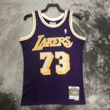 98 99 LAKERS RODMAN #73 Purple NBA Jerseys AAA42114