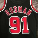 98 99 BULLS RODMAN #91 Black NBA Jerseys AAA42129