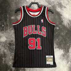 96 97 BULLS RODMAN #91 Black NBA Jerseys AAA42120