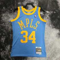 02 03 LAKERS ONEAL #34 Azure NBA Jerseys AAA42104