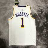 20 21 LAKERS RUSSELL #1 White NBA Jerseys AAA42280