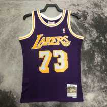 98 99 LAKERS RODMAN #73 Purple NBA Jerseys AAA42114