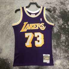 98 99 LAKERS RODMAN #73 Purple NBA Jerseys AAA42114