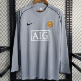 07 08 Man Utd GKR Retro Long Sleeve Men Soccer jersey AAA43642