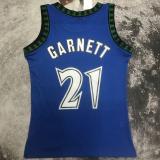 03 04 TIMBERWOLVES GARNETT #21 Blue NBA Jerseys AAA43673