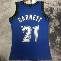 03 04 TIMBERWOLVES GARNETT #21 Blue NBA Jerseys AAA43673