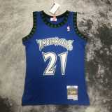 03 04 TIMBERWOLVES GARNETT #21 Blue NBA Jerseys AAA43673