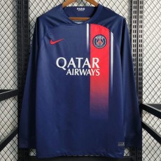 23 24 PSG Home Fans Version Long Sleeve Men Soccer jersey AAA43823