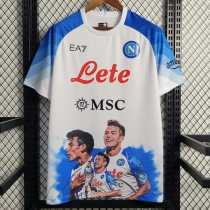 23 24 Napoli Champions Edition White Fans Version Men Soccer jersey AAA44066
