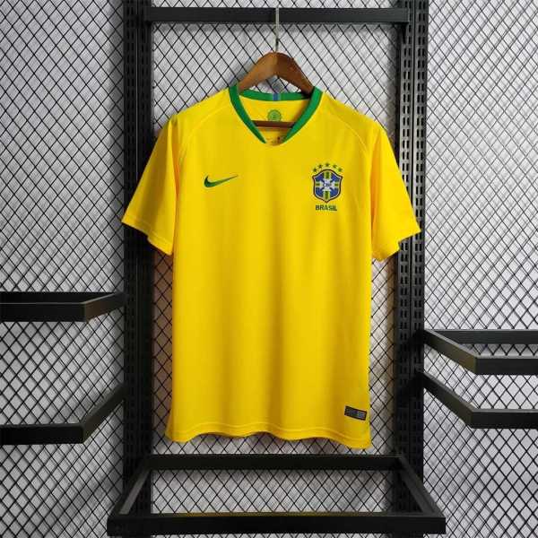 18 19 Brazil Home Fans Version Men Soccer jersey AAA38995