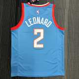 2021/22 CLIPPERS LEONARO #2 Azure NBA Jerseys