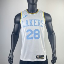 2023 LAKERS HACHIMURA #28 White NBA Jerseys