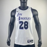 2023 LAKERS HACHIMURA #28 White NBA Jerseys