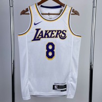 2023 LAKERS BRYANT #8 White NBA Jerseys