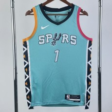 2023 SA SPURS WEMBANYAMA #1 NBA Jerseys