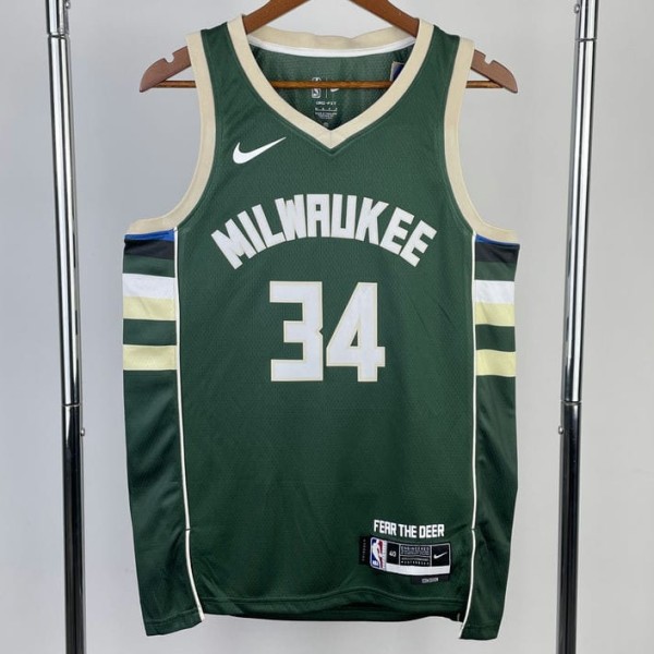 2023 BUCKS ANTETOKOUNMPO #34 NBA Jerseys