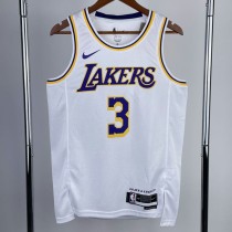 2023 LAKERS DAVIS #3 White NBA Jerseys