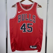 2023 BULLS JORDAN #45 Red Icon Edition Swingman Jersey NBA Jerseys