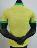2024 Brazil Home  Player Version Soccer Jersey