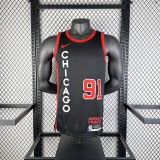 2024 BULLS RODMAN #91 Black NBA Jerseys