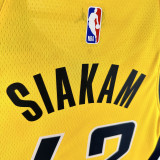 2023 PACERS SIAKAM #43 Yellow NBA Jerseys
