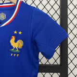 2024 France Home Blue Fans Kids Soccer jersey