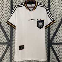 1996 Germany Home White Retro Soccer jersey