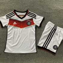 2014 Germany Home White Retro Kids Soccer jersey