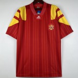 1992/93 Spain Home Red Retro Soccer jersey
