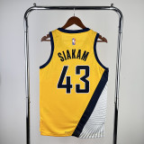 2023 PACERS SIAKAM #43 Yellow NBA Jerseys
