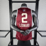 2023 LEONARD #2 Red NBA Jerseys