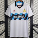 1990/92 INT Away White Retro Soccer jersey