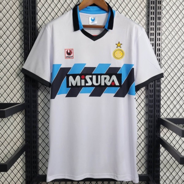 1990/92 INT Away White Retro Soccer jersey
