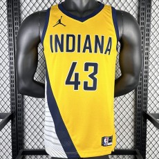 2023 PACERS SIAKAM #43 Yellow NBA Jerseys