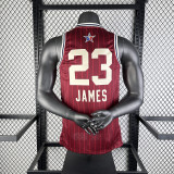 2023 JAMES #23 Red NBA Jerseys