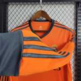 2013/14 R MAD 3RD Orange Retro Long Sleeve Soccer jersey