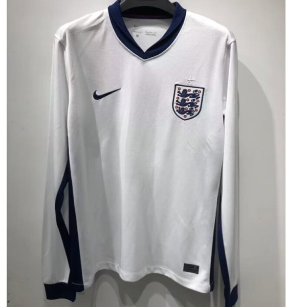 2024 England Home Fans Long Sleeve Soccer jersey