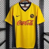 1991 Club America Home Yellow Retro Soccer jersey
