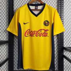 1991 Club America Home Yellow Retro Soccer jersey