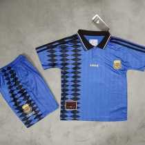 1994 Argentina Away Blue Retro Kids Soccer jersey
