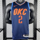 2023 THUNDER GIL GEOUS-ALEXANDER #2 Dark Blue NBA Jerseys