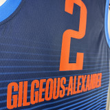 2023 THUNDER GIL GEOUS-ALEXANDER #2 Dark Blue NBA Jerseys