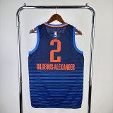 2023 THUNDER GIL GEOUS-ALEXANDER #2 Dark Blue NBA Jerseys