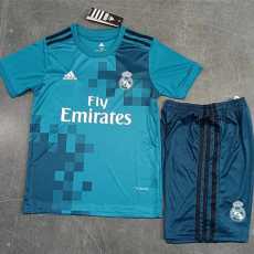 2017/18 R MAD 3RD Blue Retro Kids Soccer jersey