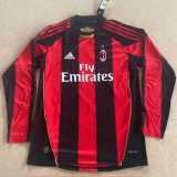 2010/11 ACM Home Red Retro Long Sleeve Soccer jersey