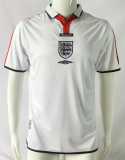 2004 England Home White Retro Soccer jersey
