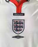 2004 England Home White Retro Soccer jersey