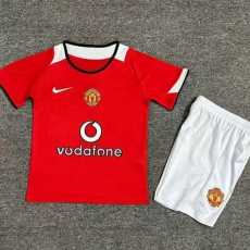 2004/06 Man Utd Home Red Retro Kids Soccer jersey